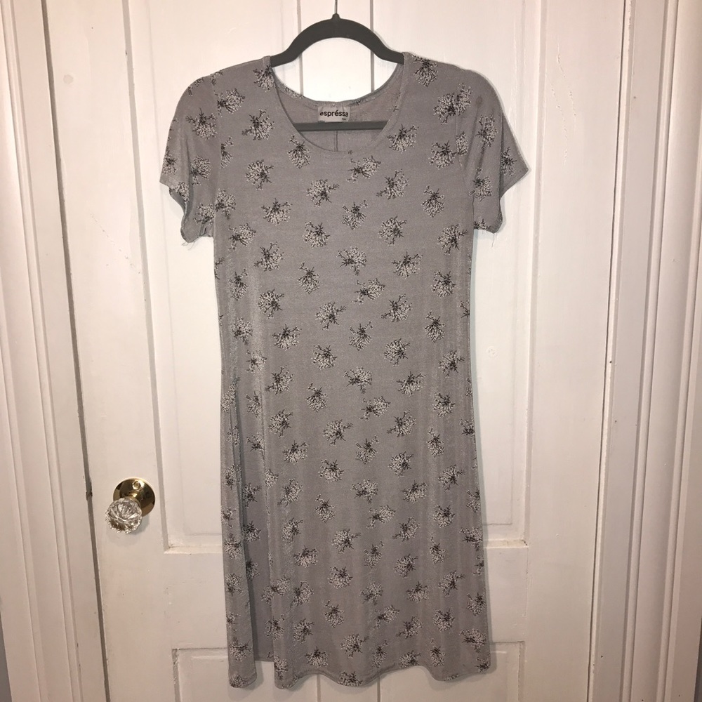 Grey tee-shirt dress